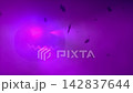 Glowing Halloween jack-o-lantern face in colorful fog with falling autumn leaves silhouettes. Spooky pumpkin glow atmospheric horror holiday background. Seamless loop 3d rendering animation. 142837644