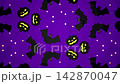 A looping background video featuring a fantastical kaleidoscope pattern of Halloween bats and pumpkins. 142870047