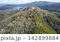 Aerial view of the main keep of Yagami Castle in Tanba. 142899884