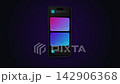Minimalist Smartphone UI Design with Colorful Gradient Cards for Social Media App Concept 142906368