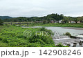 雨後大田河水位上升，河水湍急地流過堰壩。 142908246
