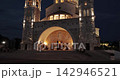 View of the Orthodox cathedral in Podgorica, Montenegro, twilight walk 142946521