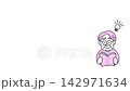Animated footage of a senior man reading a book (text) and getting an idea while practicing risk-skilling. 142971634