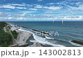 Autumn sky and the Kurobe River alluvial fan 143002813
