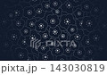 紺色の背景に広がる和柄の梅の花のループ動画 4K 143030819