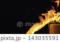 The flames erupted from a large candle. 143035591