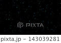 Blue light particles spread across a black background 143039281