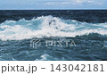 Powerful Atlantic Ocean waves crashing against volcanic rocks on the coast of Madeira, Portugal, slow motion 143042181