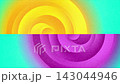 Colorful abstract circles with gradient grain texture and vibrant grunge effect 143044946