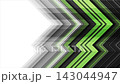 Futuristic sport motion background with dynamic green arrows and speed stripes 143044947