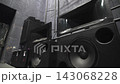 Powerful loud speakers prepared for installation at cinema 143068228