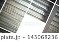 Bright energy-efficient lighting equipment on metal ceiling 143068236