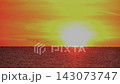Sunset over the ocean with vibrant colors 143073747