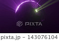 Abstract 3d disco ball sci fi planet purple green beams 143076104