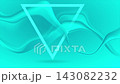 Turquoise blue triangle frame motion background with flowing waves 143082232