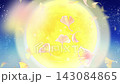 舞い散るイチョウ　月　星空　横長 143084865