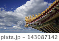 Forbidden City (against the sky with clouds), Beijing, China -- was the Chinese imperial palace from the Ming Dynasty to the end of the Qing Dynasty. 4K, time lapse  143087142