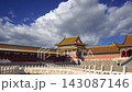 Forbidden City (against the sky with clouds), Beijing, China -- was the Chinese imperial palace from the Ming Dynasty to the end of the Qing Dynasty. 4K, time lapse  143087146