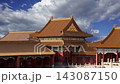 Forbidden City (against the sky with clouds), Beijing, China -- was the Chinese imperial palace from the Ming Dynasty to the end of the Qing Dynasty. 4K, time lapse  143087150
