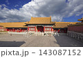 Forbidden City (against the sky with clouds), Beijing, China -- was the Chinese imperial palace from the Ming Dynasty to the end of the Qing Dynasty. 4K, time lapse  143087152