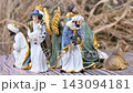 Video of miniature Christmas Nativity scene figurines 143094181