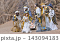 Video of miniature Christmas Nativity scene figurines 143094183