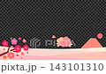 A New Year's video for the Year of the Sheep. Cute smiling sheep and birds running with a transparent background and alpha channel, a New Year's scene of pink Mt. Fuji and plum blossoms. 143101310