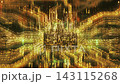 Technology Background Animation of CPU Processor on Motherboard. Cyber Security Cloud Data Gold Connections With Futuristic Glowing Signal Lines. Digital Ai Server Infrastructure Mainframe Concept 4k 143115268