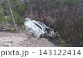 Waterfall Plunging into Rocky Canyon in Yellowstone 143122414