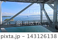 View from the window of the Marine Liner as it crosses the Seto Ohashi Bridge 143126138