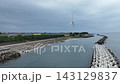 Offshore breakwater located off the coast of Nyuzen Town, Toyama Prefecture, Japan 143129837