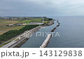 Offshore breakwater located off the coast of Nyuzen Town, Toyama Prefecture, Japan 143129838