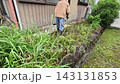 Time lapse, weeding on a rainy day 143131853