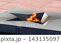 Brest Brest Region Belarus 23. September 2020 Fire and flowers as a memorial Monument to those soldiers who died in the war at the Brest Fortress in Leninskiy Rayon Belarus. 143135097