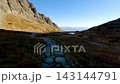 Action POV Hyperlapse Hiking Along Rocky Alpine Mountain Trail 143144791