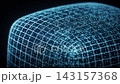 Blue technology grid background, 3d rendering. 143157368