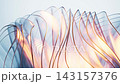 Flowing transparent colorful wave cloth background, 3d rendering. 143157376