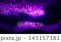 Flowing purple wave particles background, 3d rendering. 143157381