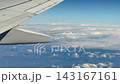 Airplane wing above clouds during flight in Turkey - close up 143167161