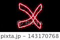 An animated video displays a dynamic set of vibrant red cross icons appearing sequentially. These modern graphic symbols represent failure, rejection, and wrong validation choices. 143170768