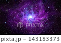 紫と青の美しい星雲と輝く星々の宇宙空間CGループ背景 143183373