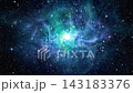 青と緑の美しい星雲と輝く星々の宇宙空間CGループ背景 143183376