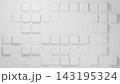Shape 3d white boxes abstract geometric bg able to loop endless 143195324
