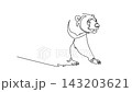 Self drawing animation of single line draw wild bear animal walking forward in nature. Powerful predator wildlife, biodiversity and outdoor wilderness protection. Continuous line. Full length animated 143203621