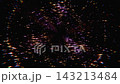 Glowing particles and light streaks moving in a dark tunnel 143213484