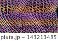 Abstract glowing neon zigzag lines moving in 3d render 143213485