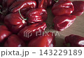 Ripe Red Habanero Peppers Fresh Hot Chili Close Up 143229189