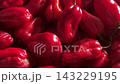Ripe Red Habanero Peppers Fresh Hot Chili Close Up 143229195