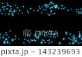 A loop of white light flowing through blue glowing network lines in an abstract background. 143239693