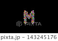Festive Christmas Character M Animation with Colorful Baubles and Holiday Ornaments 143245176